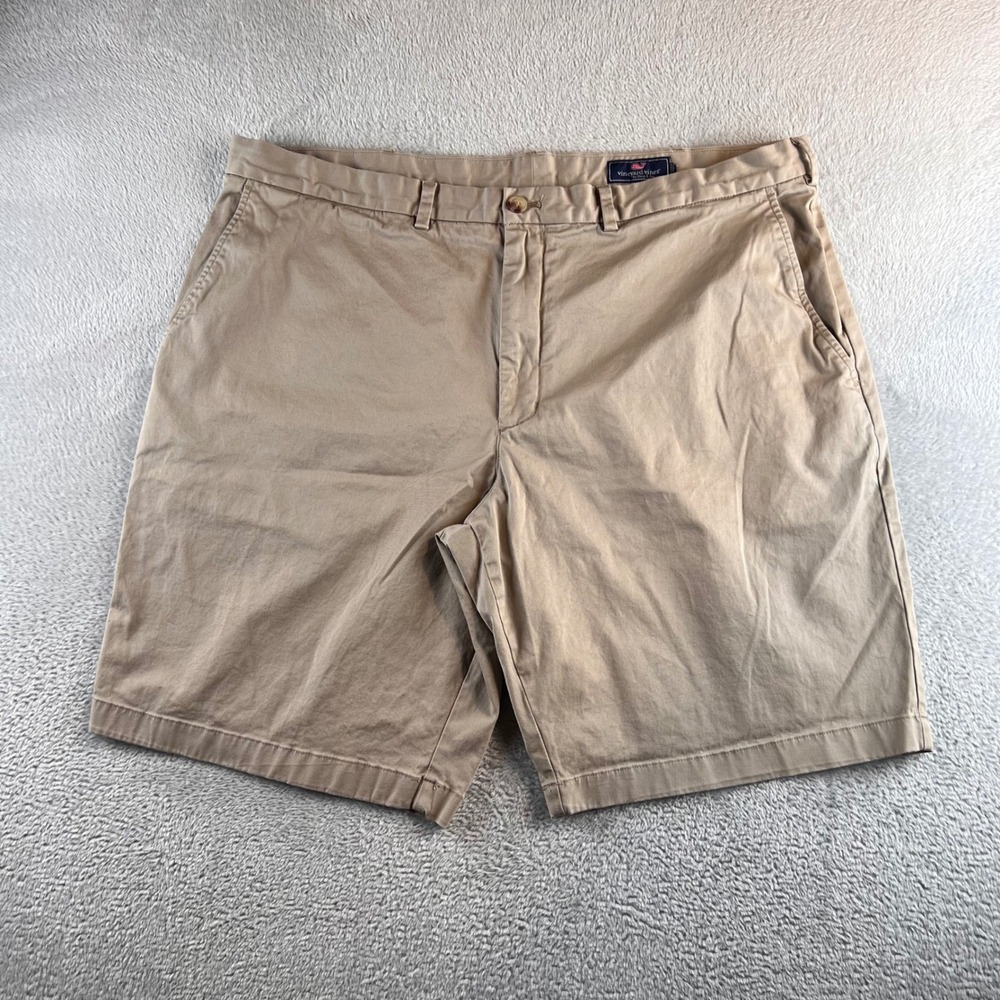 Vineyard Vines Mens Breaker Shorts Khaki Tan Stretch Chino 9H0478 Size 42